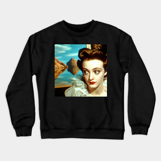 The Influence of Bette Davis Crewneck Sweatshirt by tearbytea